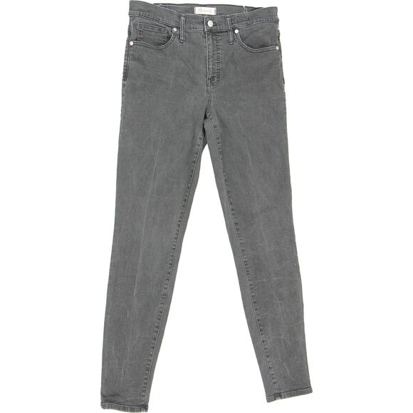 Madewell 9" High-Rise Skinny Lunar Wash Black Jeans - Picture 1 of 4